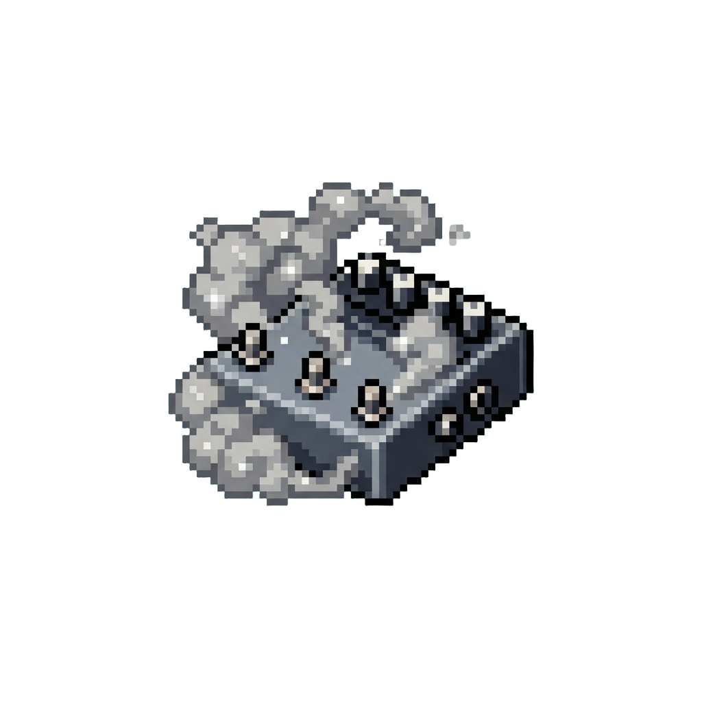 A Burst of Fizzling Grey Smoke Wrapping Around the Pedalboard