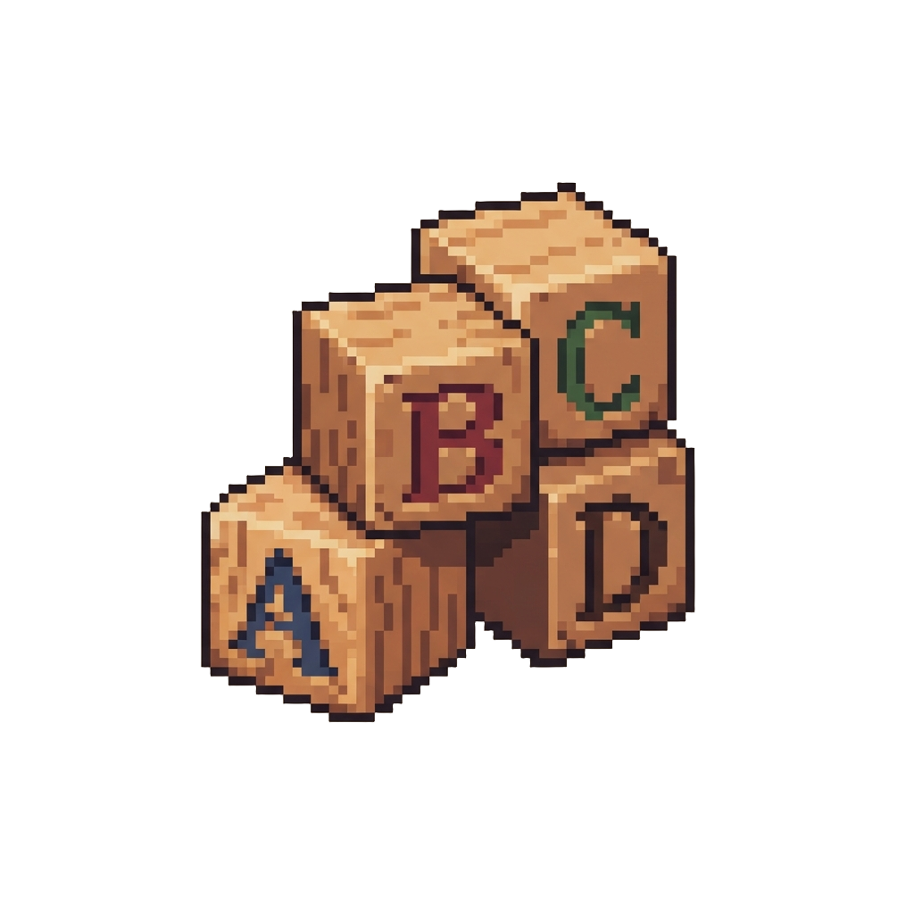 A Stack of Wooden Alphabet Blocks