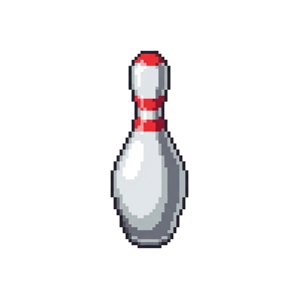 A Colorful Plastic Bowling Pin