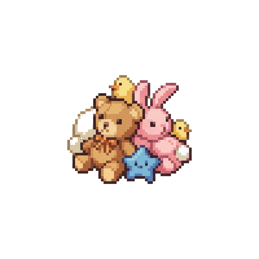 A Heap of Fluffy Plush Stuffed Animals