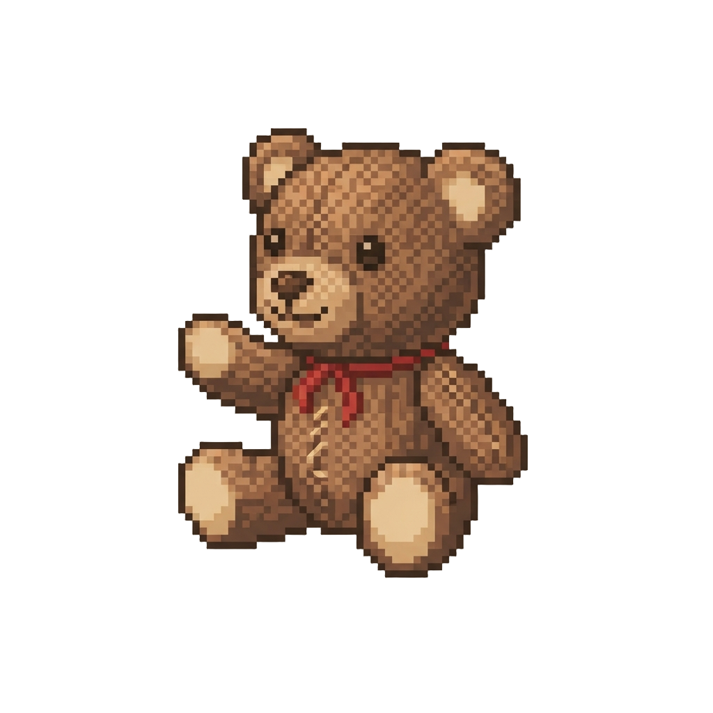 A Tiny Soft Knitted Teddy Bear
