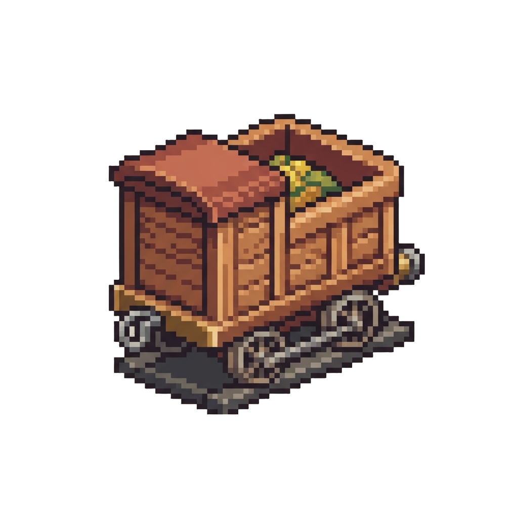 A Rolling Wooden Toy Train Carriage
