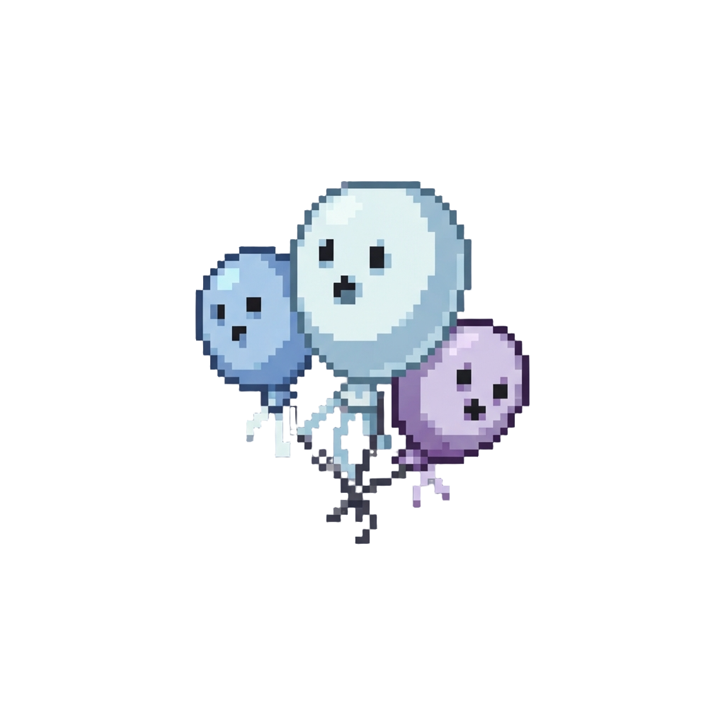 A Cluster of Drifting Ghost Balloons