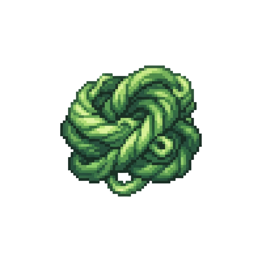 A Thick Tangle of Glowing Green Foam Vines