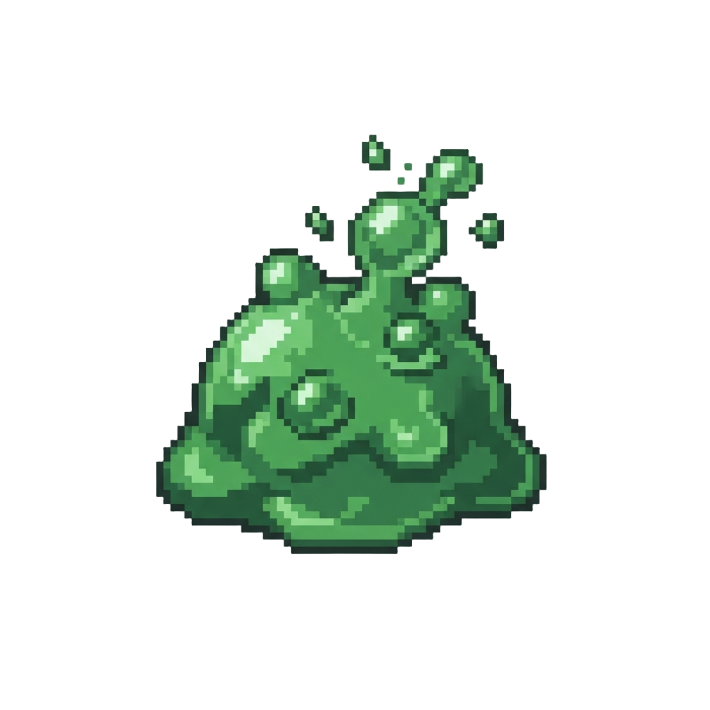 A Bubbling Green Slime Jet