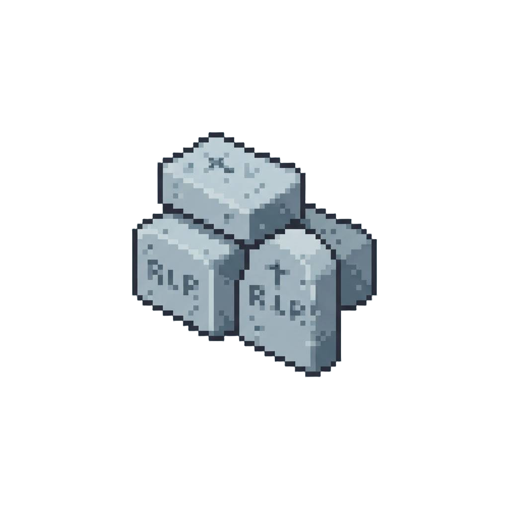 A Wall of Floating Soft Foam Tombstones