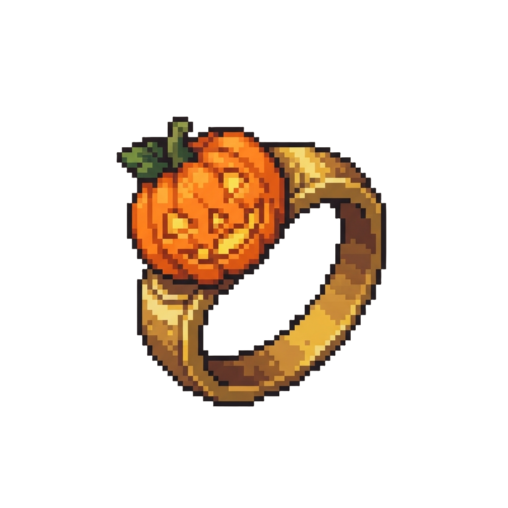 A Bright Orange Jack-o'-lantern Ring