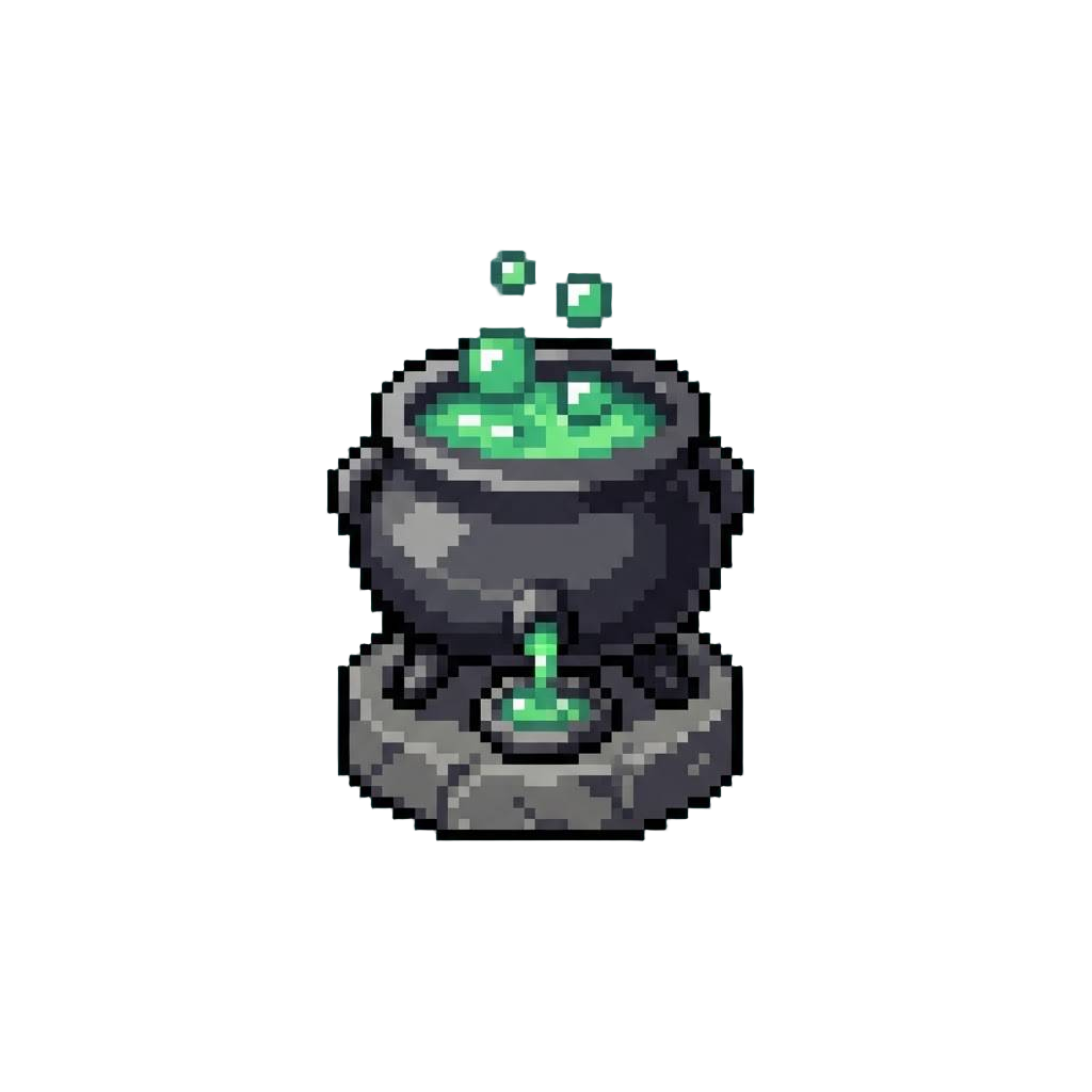 A Bubbling Cauldron Fountain