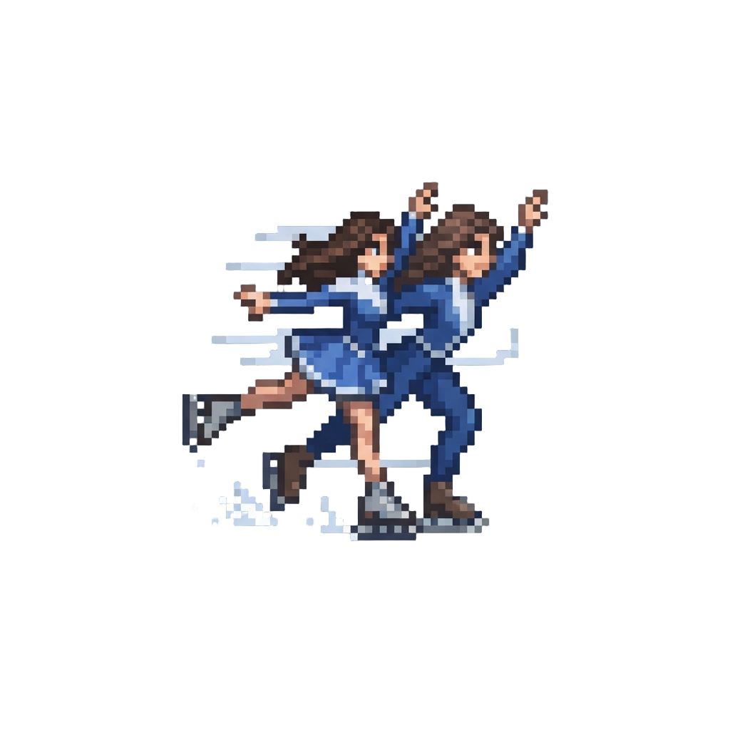 Fluid Ice-skaters Gliding Through Mid-air