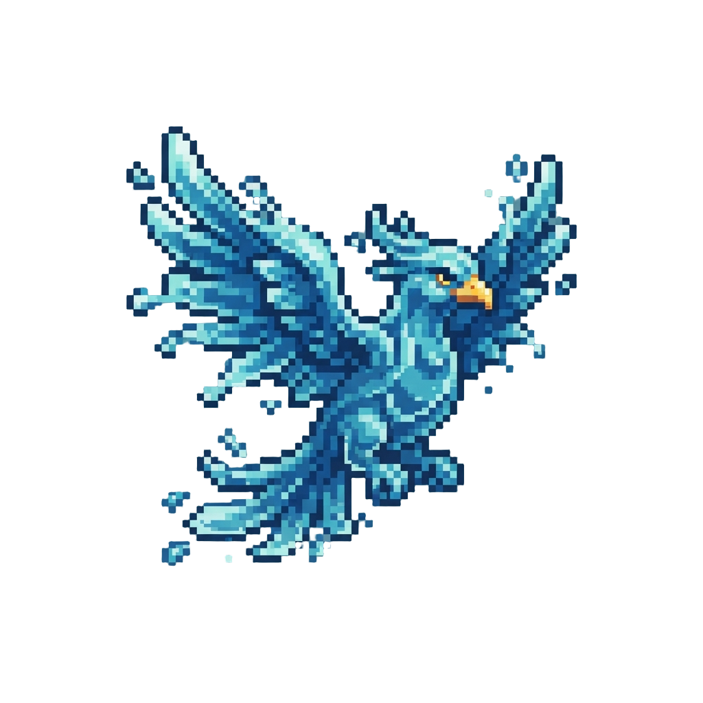 A Majestic Liquid Thunderbird Flapping Water Wings