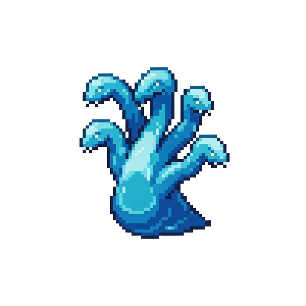 A Towering Liquid Hydra with Multiple Heads