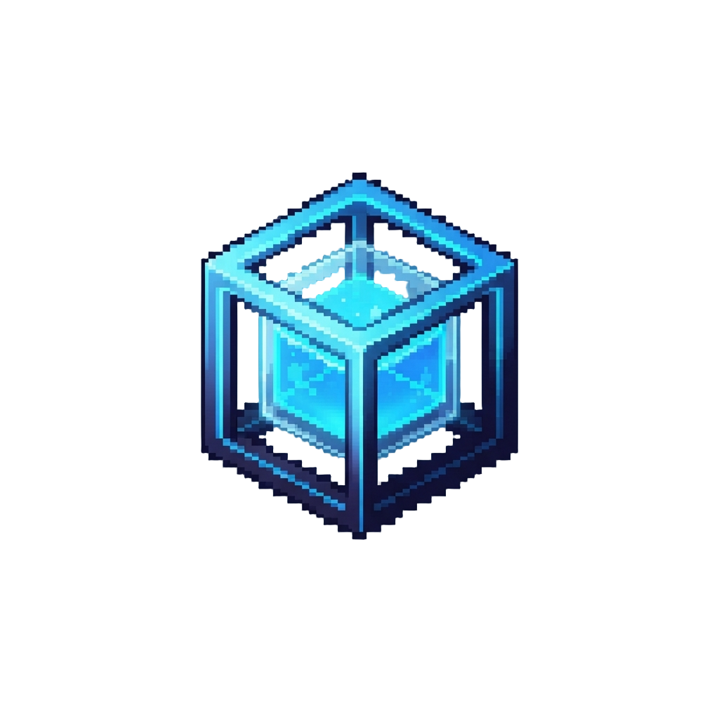 A Glowing Liquid Hypercube Tesseract