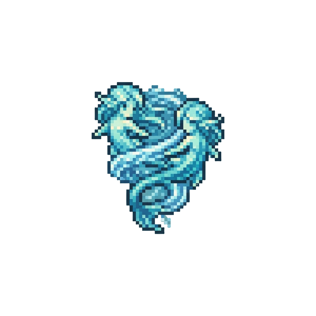 Luminous Ocean Nymphs Swirling in a Helix