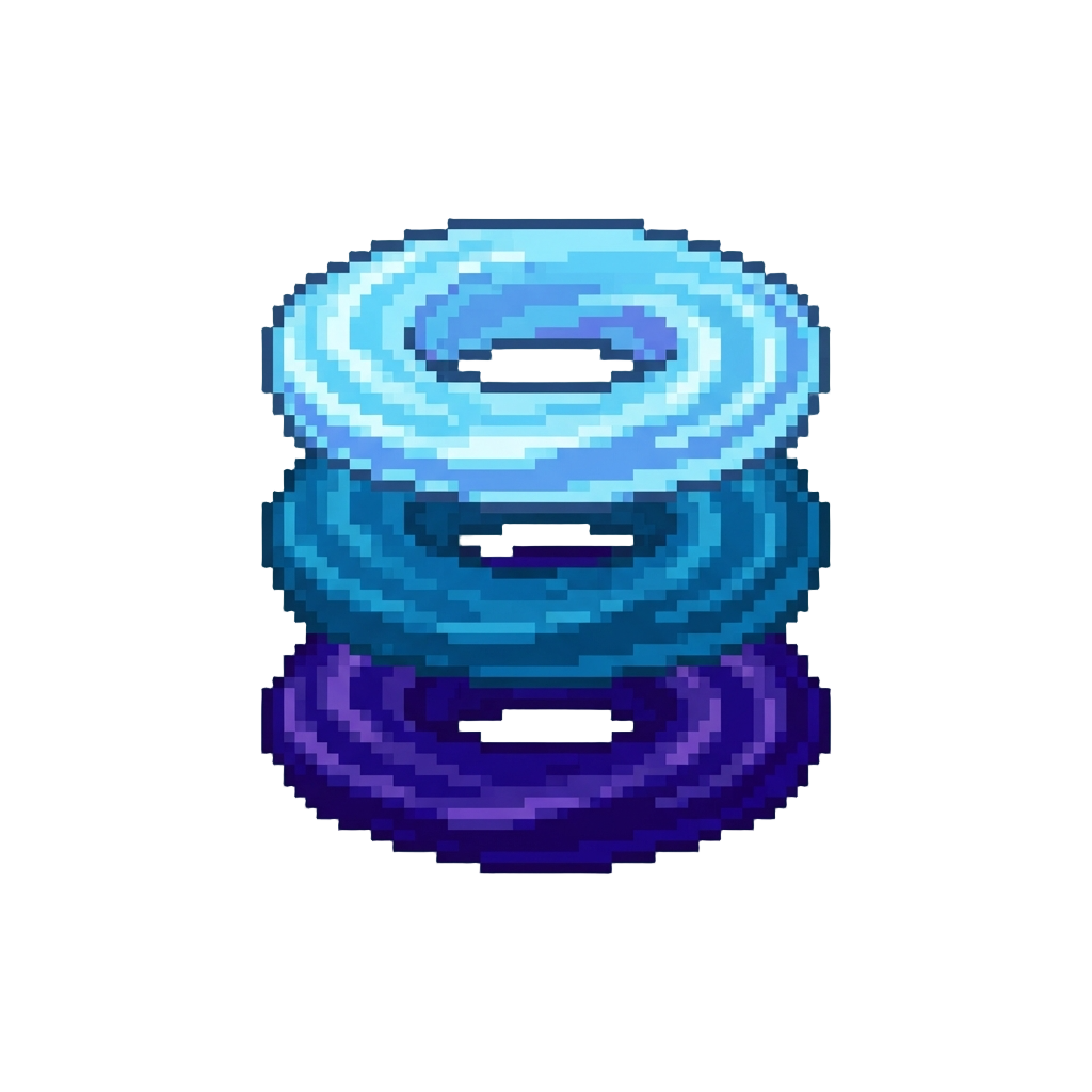 A Liquid Vortex Ring Stack