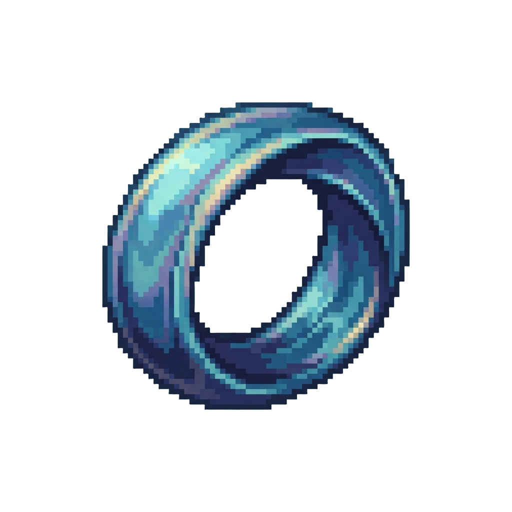 A Liquid Mobius Strip Ring