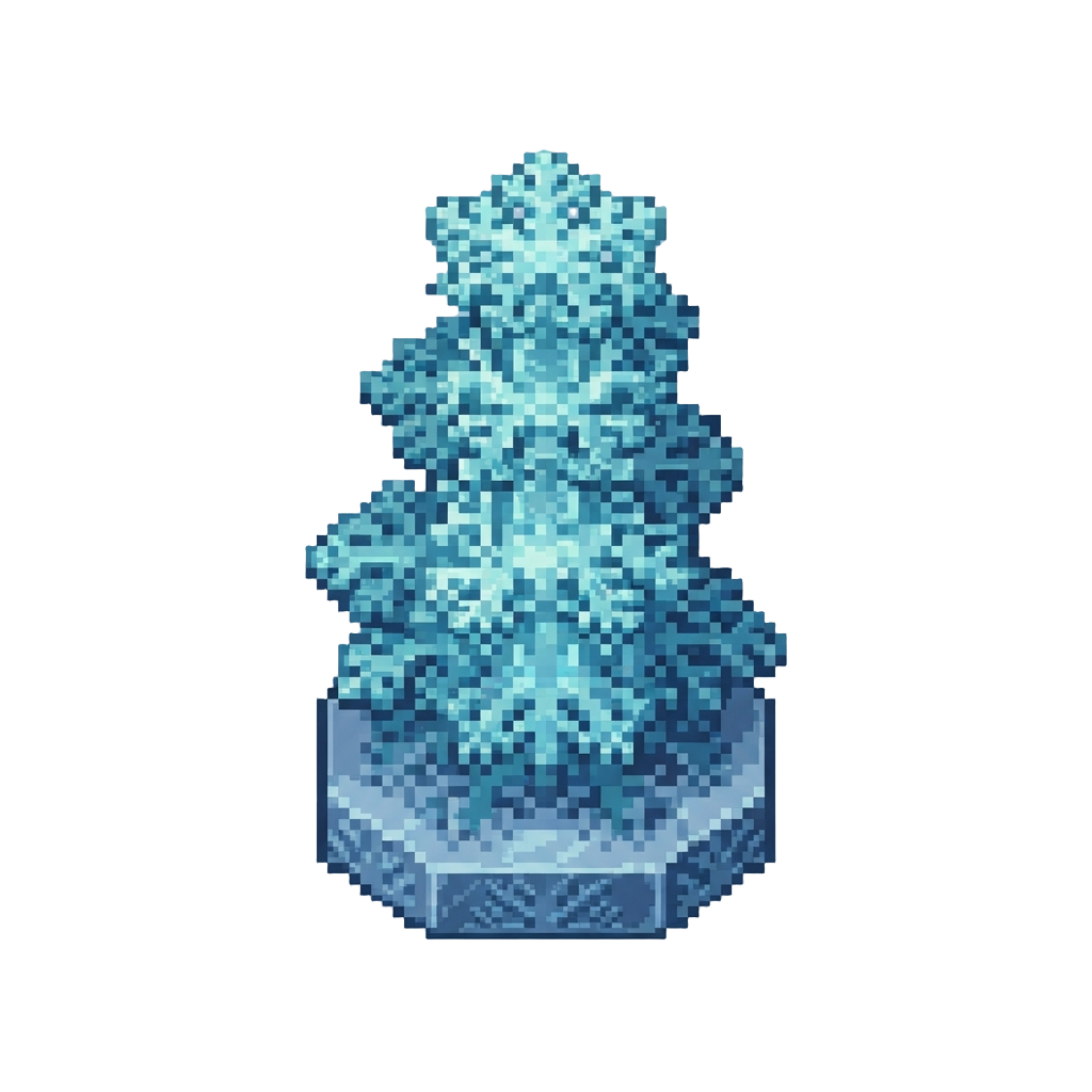A Liquid Fractal Snowflake Tower