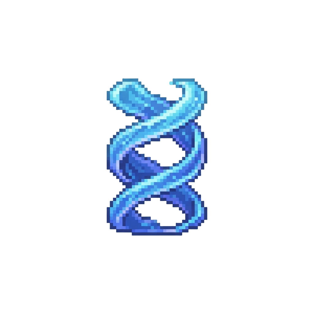 A Liquid Spiraling Helix Ribbon
