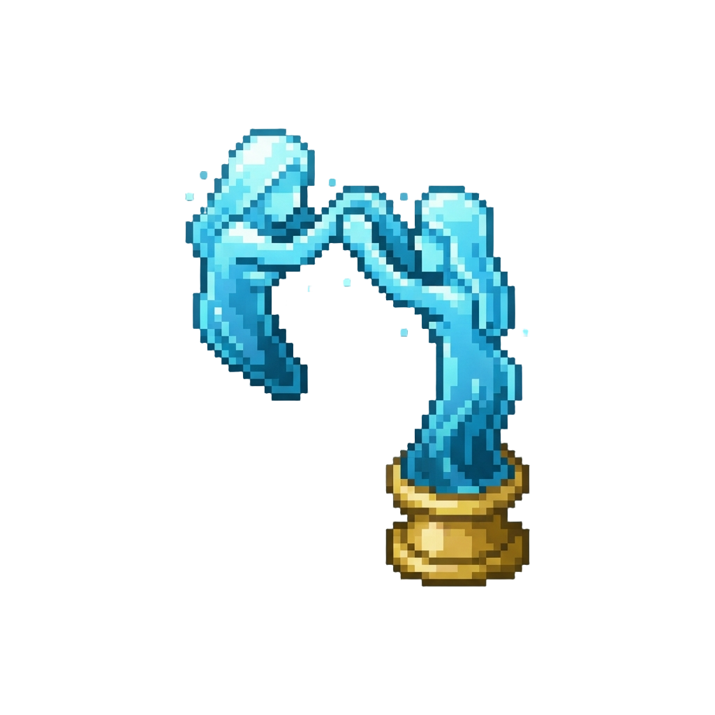 Glowing Fluid Goddesses Holding Hands in a Arch