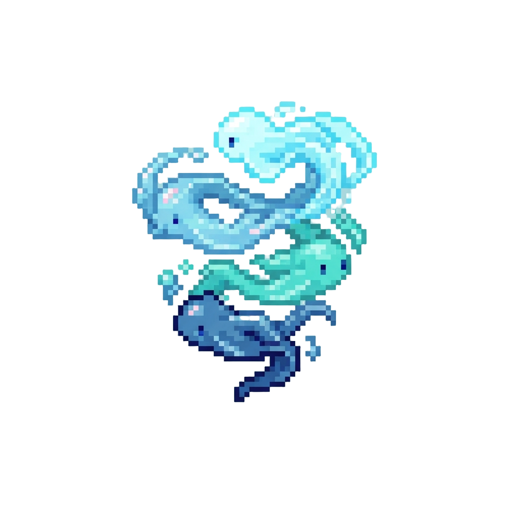 Enchanted Water Sylphs Floating in a Spiral