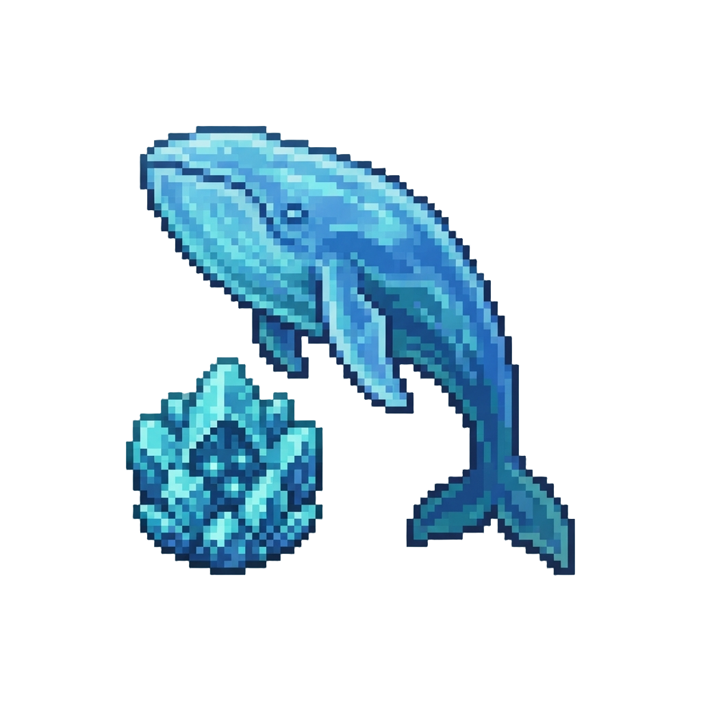 A Giant Fluid Whale Leaping Over @image1