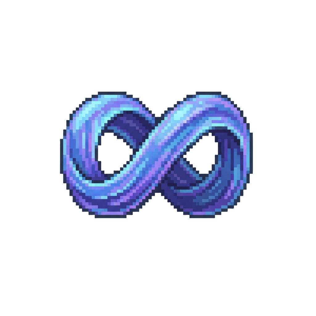 A Liquid Infinite Ribbon Knot