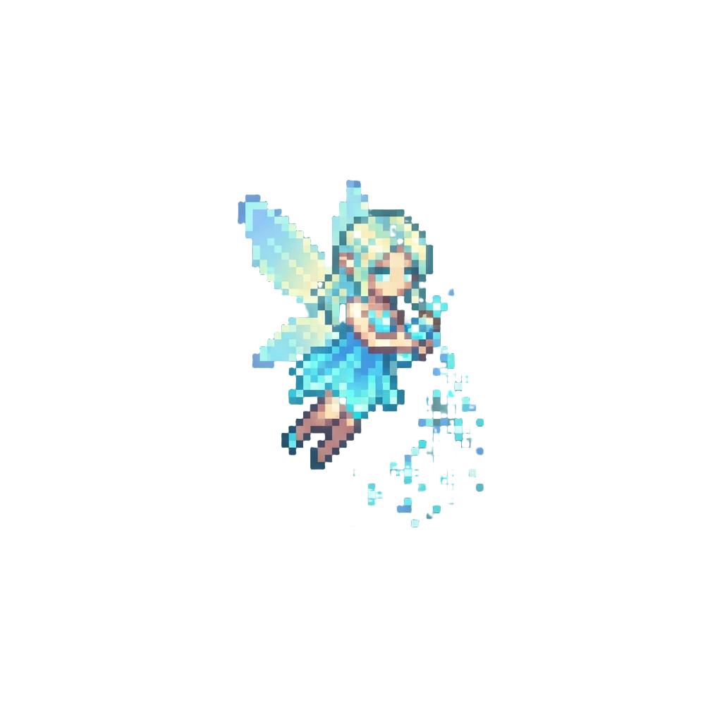 Glowing Fluid Fairies Sprinkling Water Dust