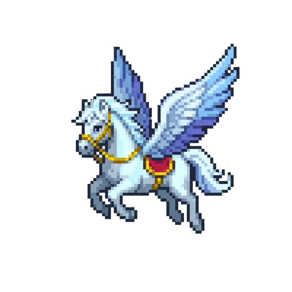 A Grand Fluid Winged Pegasus