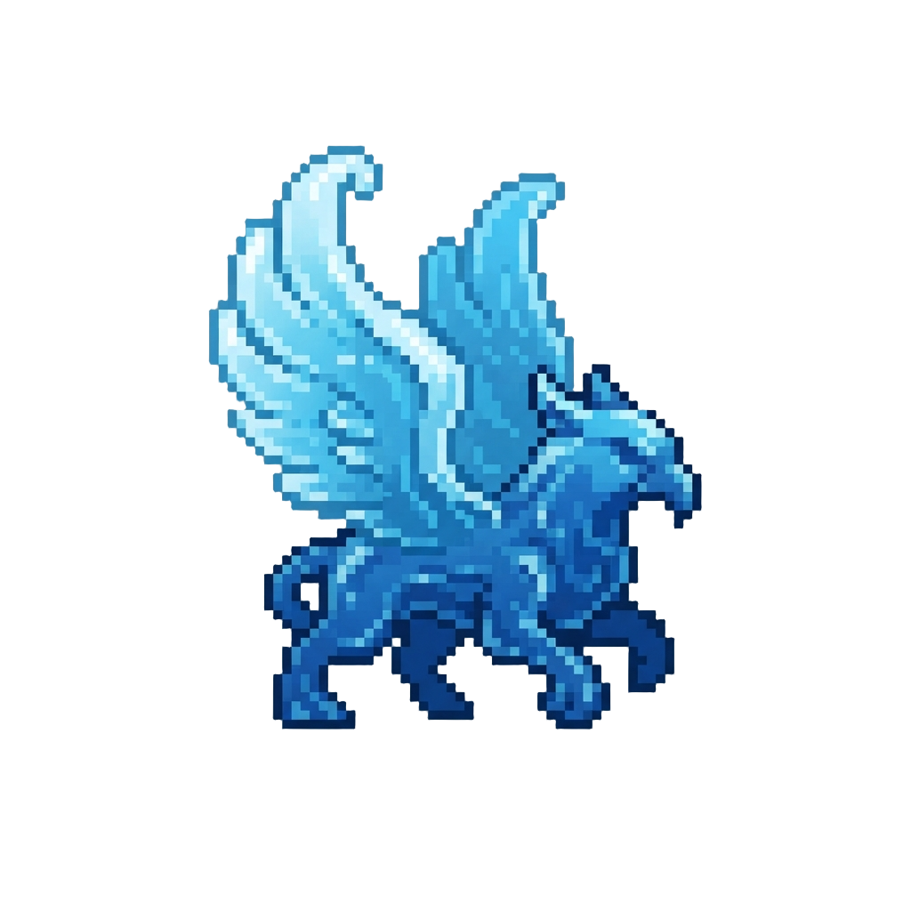 A Liquid Gryphon with Towering Wings