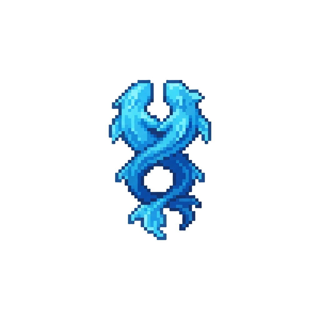 Glowing Fluid Sirens Entwined in a Vertical Dance