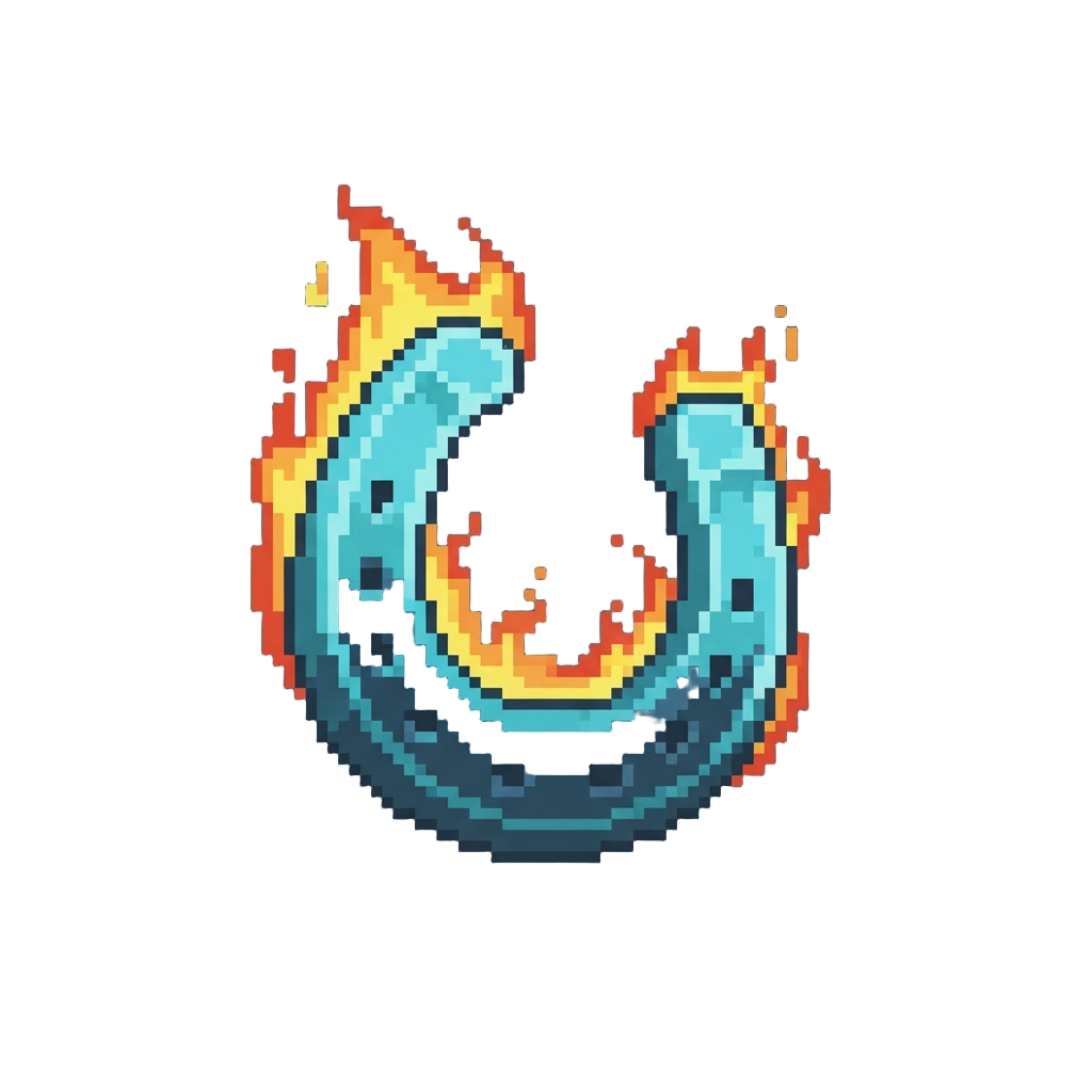 A Burning Spectral Horseshoe