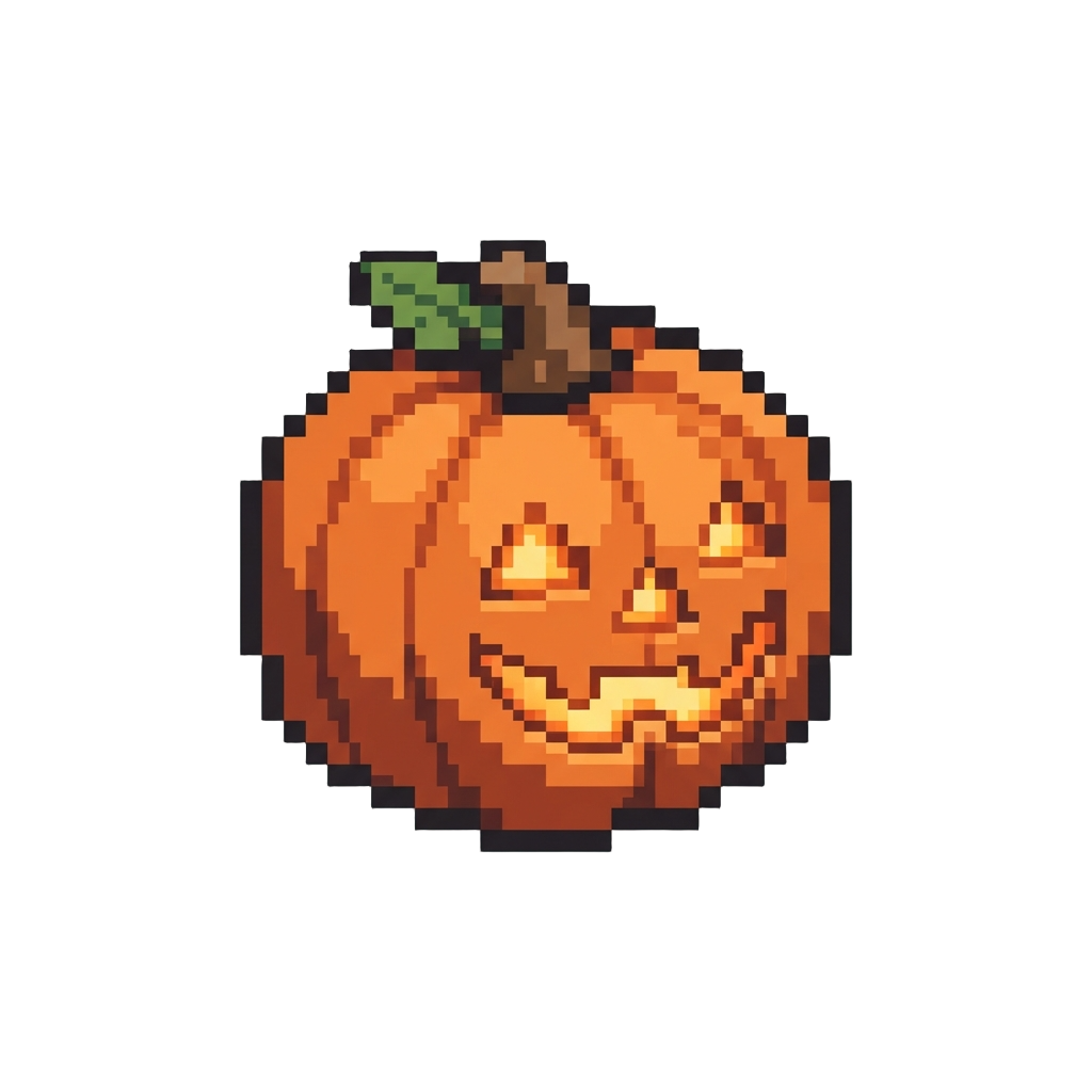 A Glowing Carved Pumpkin Jack-o'-lantern