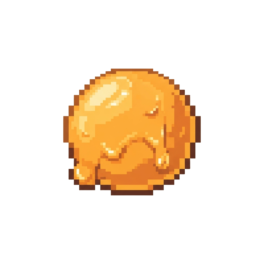 A Melted Plastic-like Cheese Ball