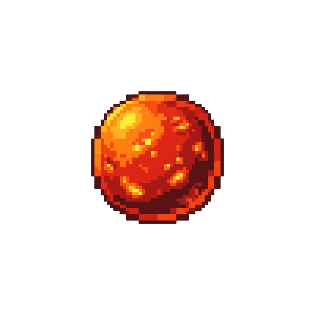 A Shimmering Lava Orb