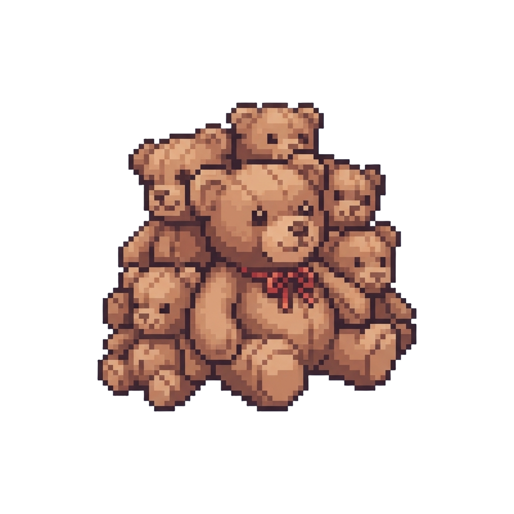 A Mountain of Plush Teddy Bears