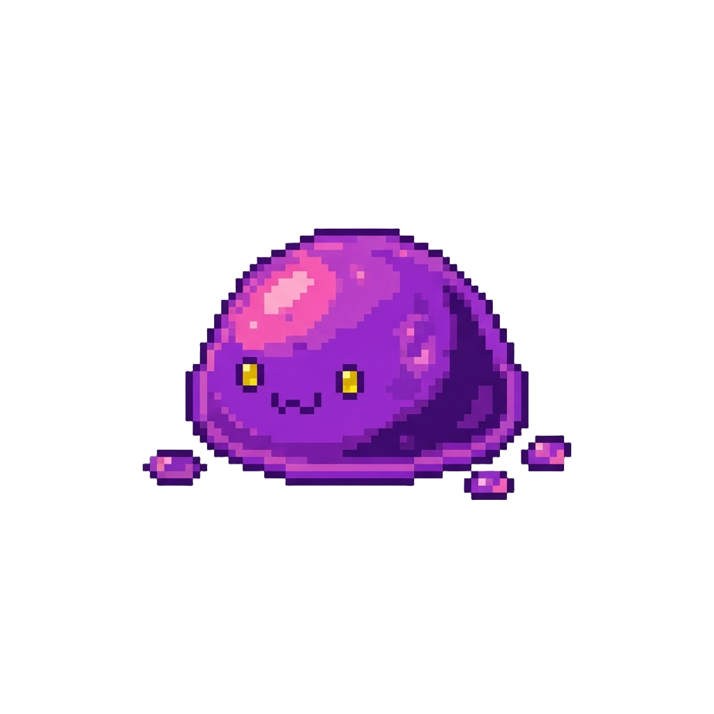 Glowing Ultraviolet Purple Slime