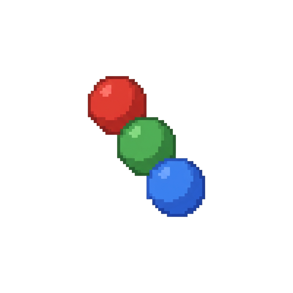 A Rain of Red, Green, and Blue Plastic Balls