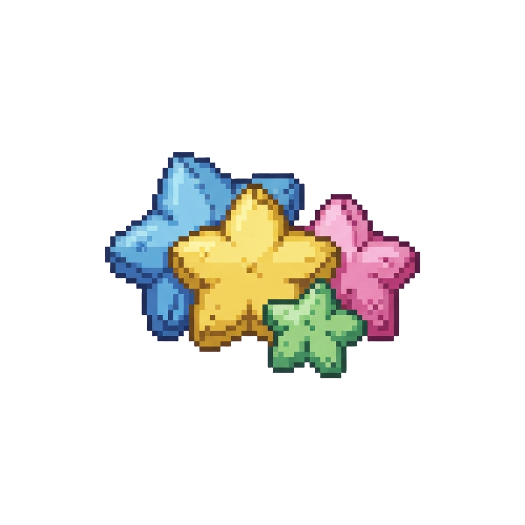 A Pile of Colorful Plush Stars
