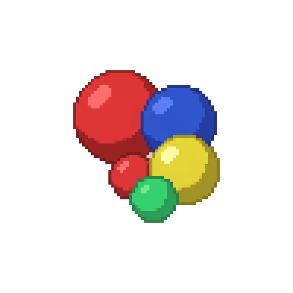 A Cascade of Shiny Primary-colored Play Balls