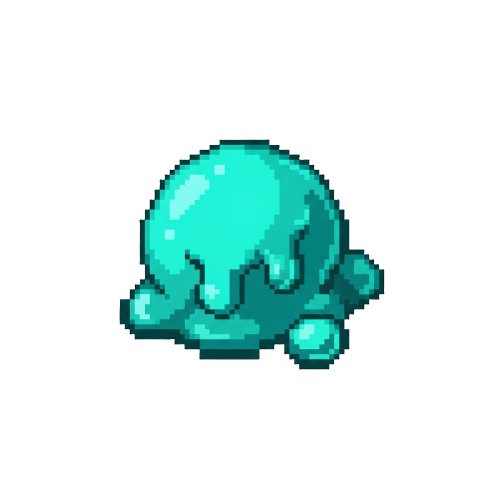 Gloppy Neon Turquoise Slime