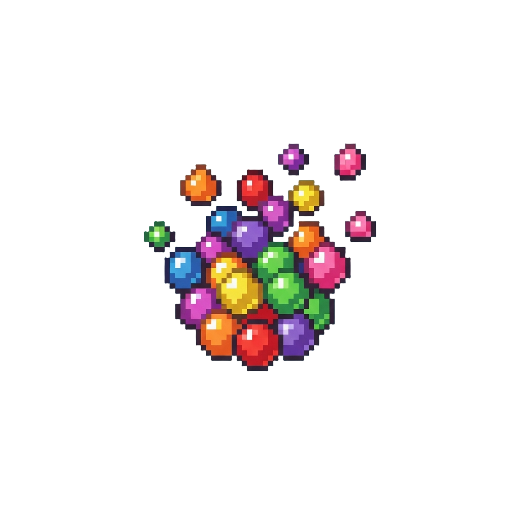 A Splash of Multicolored Rainbow Plastic Balls