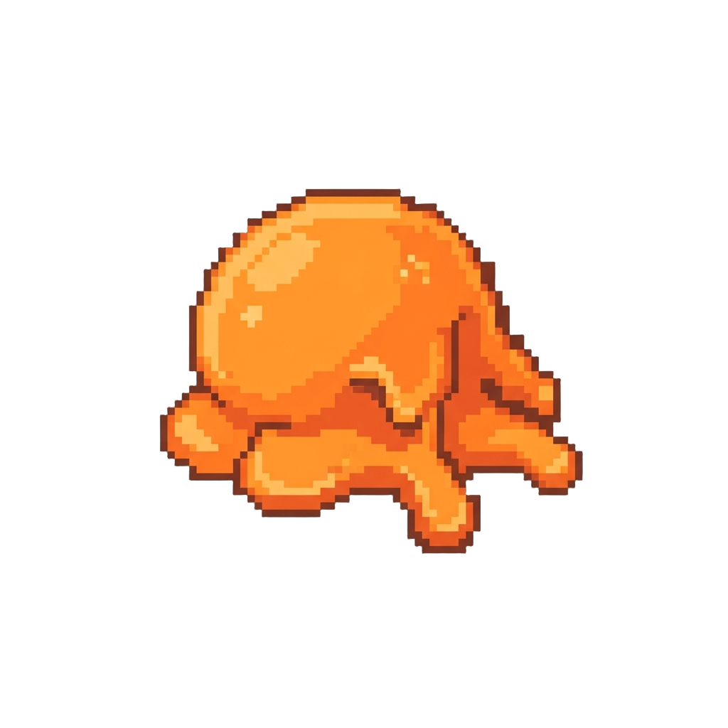 Dripping Neon Orange Slime