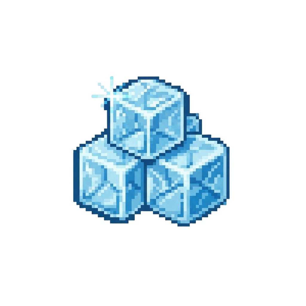 Sparkling Frozen Ice Cubes
