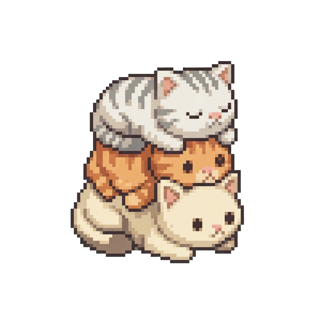 A Cascade of Cute Stuffed Kittens