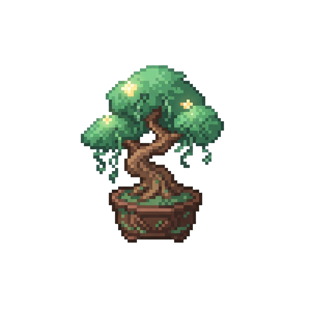 A Floating Sacred Bonsai Tree