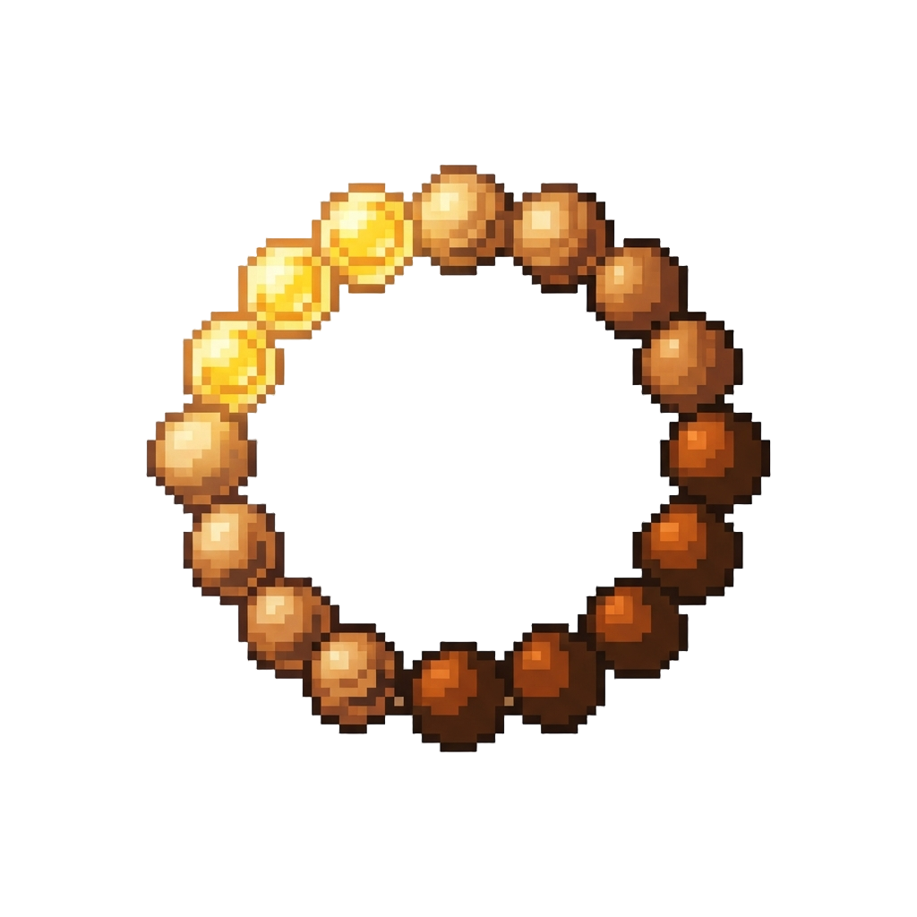 A Ring of Floating Glowing Prayer Beads