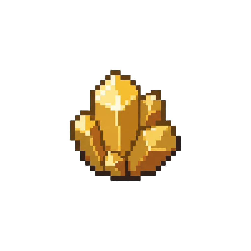 A Sparkling Golden Crystal Cluster