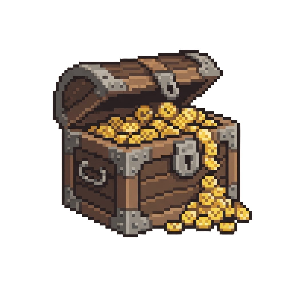 A Heavy Chest Spilling Gold Coins