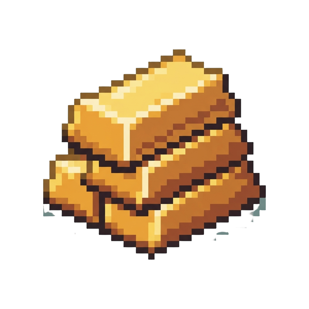 A Brilliant Gold Ingot Stack
