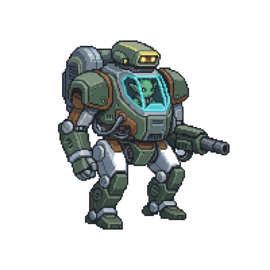 A Giant Mechanical Mech Driven by an Alien Ally