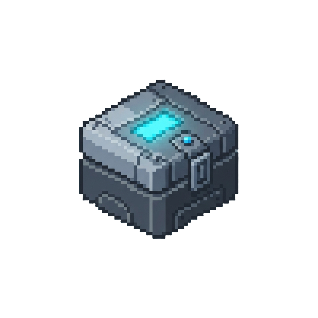 A Glowing Cybernetic Steel Credit Case